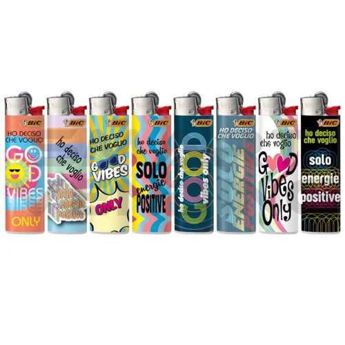Accendino Bic J23 Medio Decorato Good Vibes