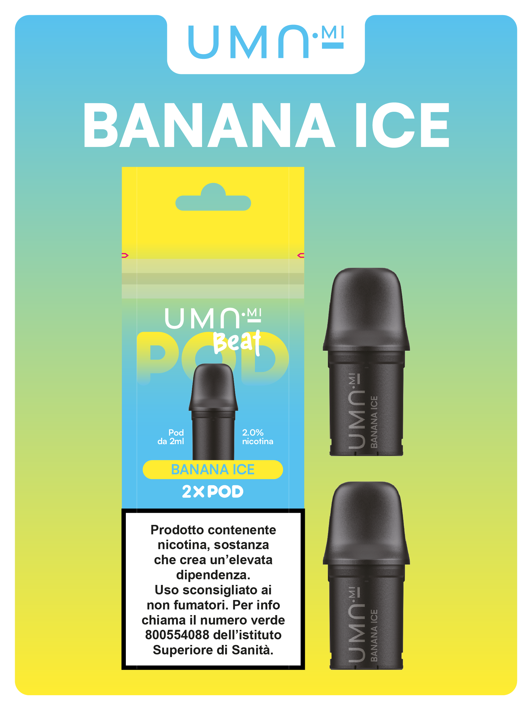 Uma.mi Beat Pod Banana Ice 20mg/ml