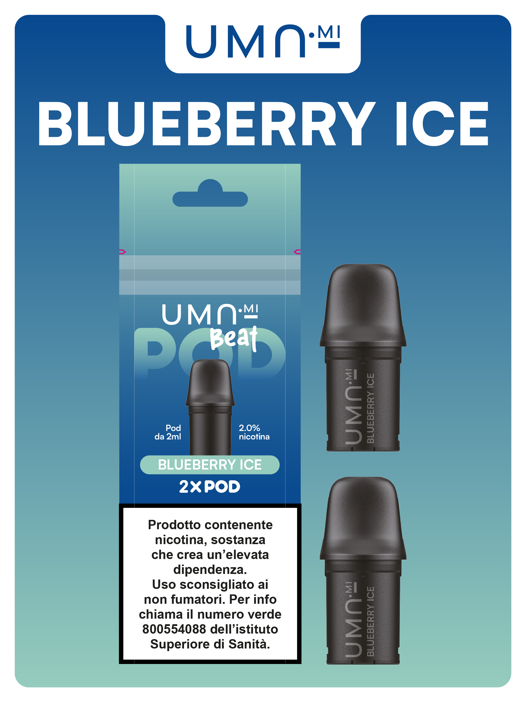 Uma.mi Beat Pod Blueberry Ice 20mg/ml