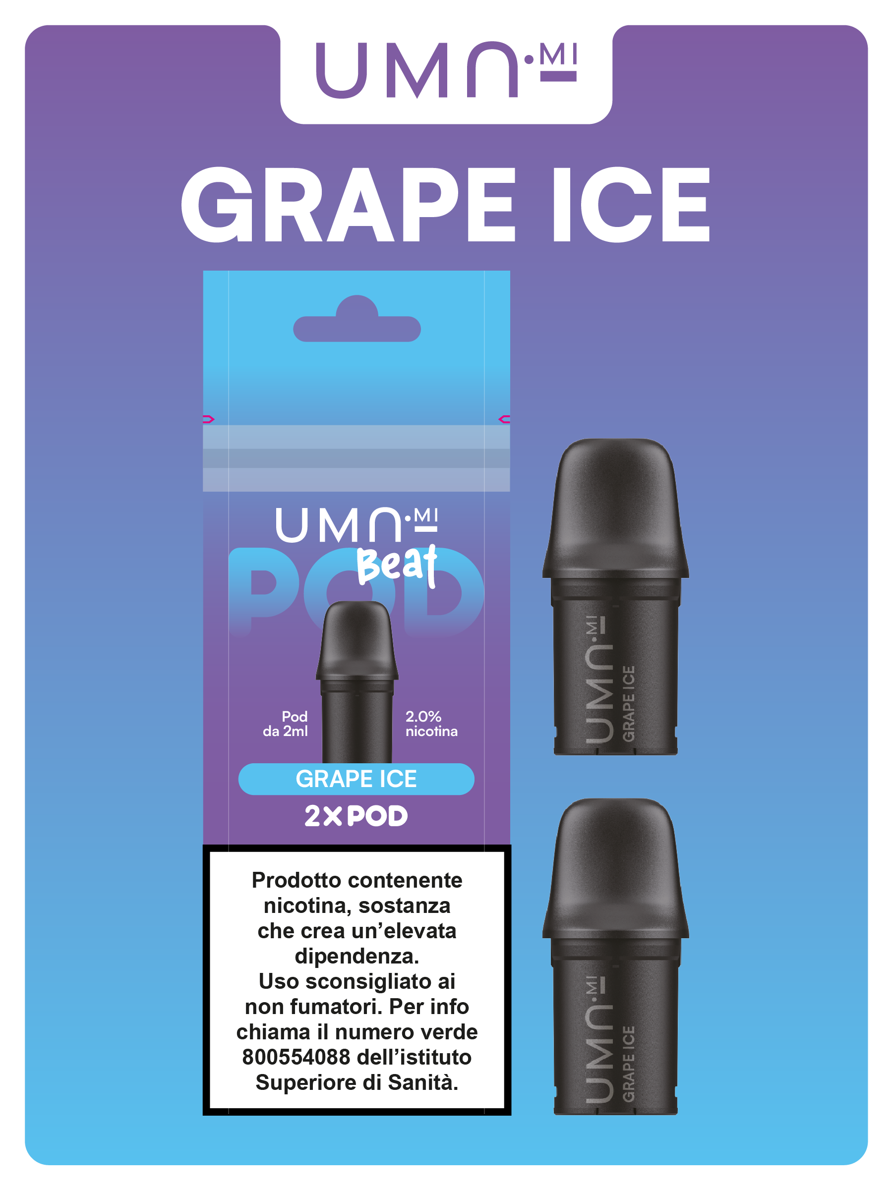 Uma.mi Beat Pod Grape Ice 20mg/ml