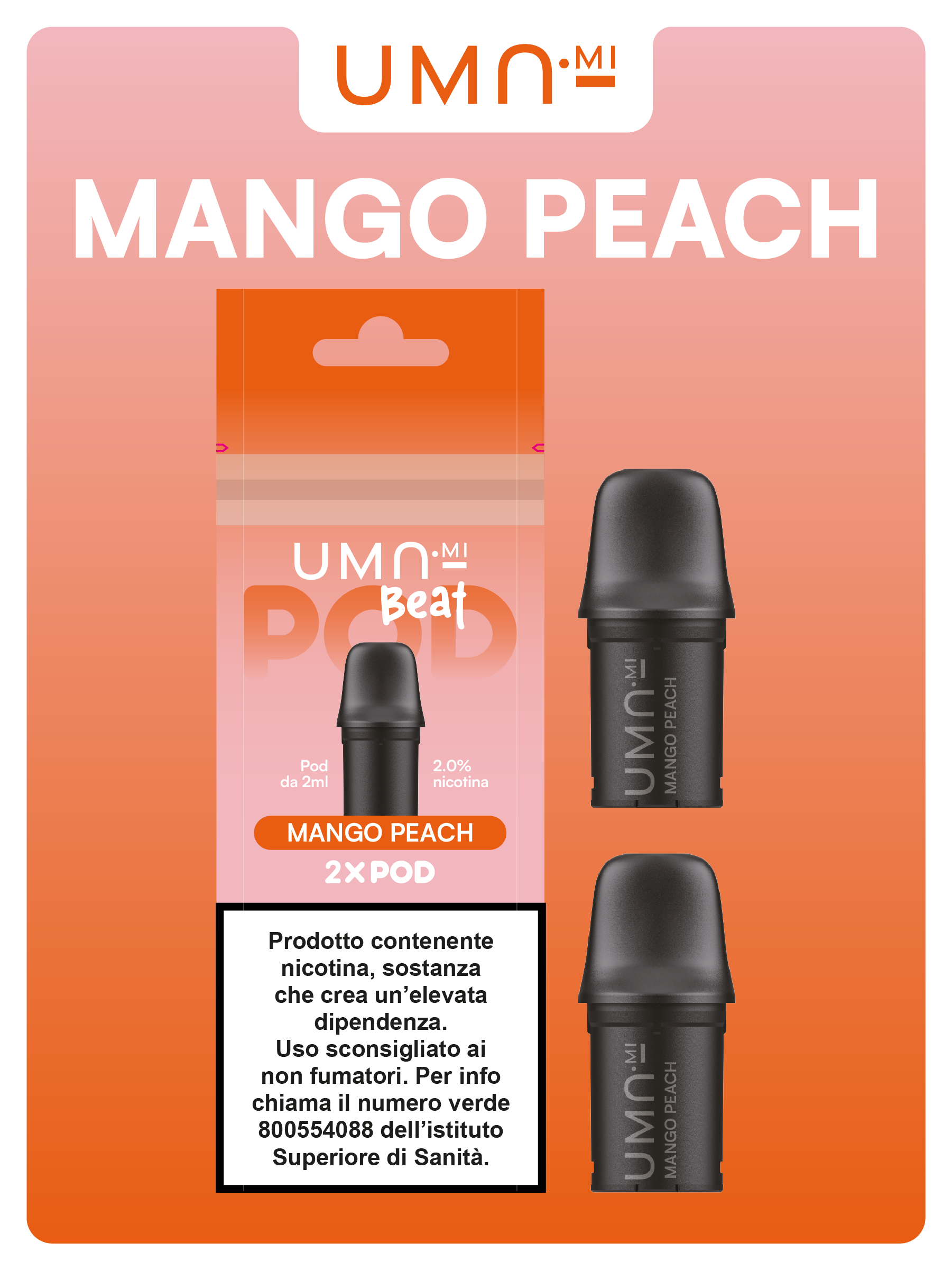 Uma.mi Beat Pod Mango Peach20mg/ml