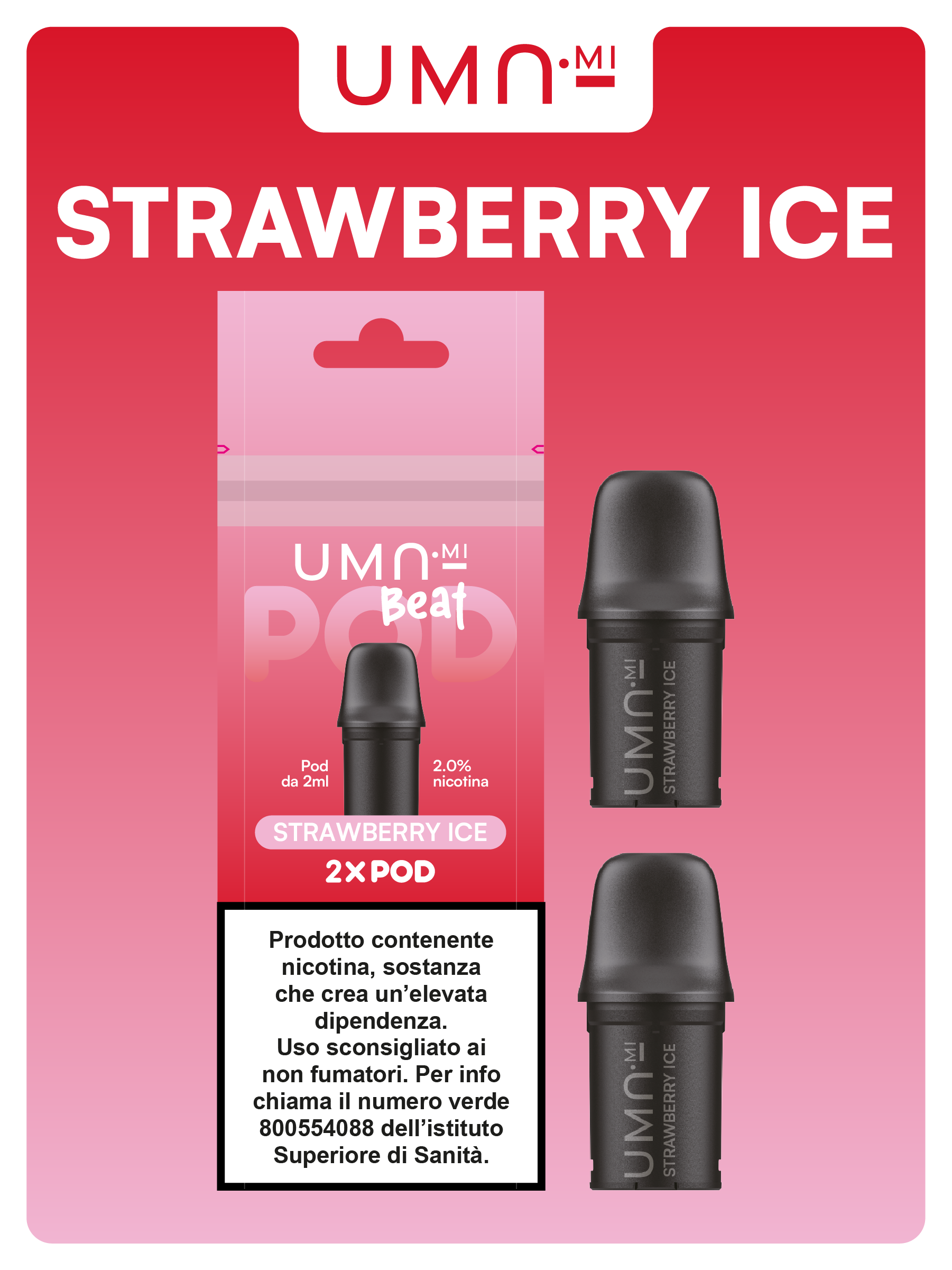 Uma.mi Beat Pod Strawberry Ice 20mg/ml