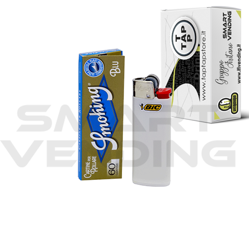 Cartina Smoking Corta Blu +Accendino da 60