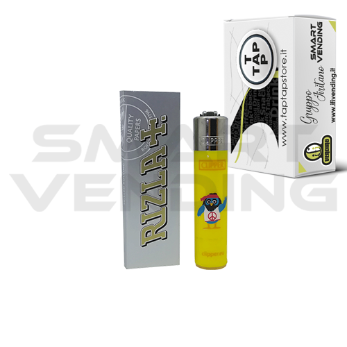 Cartina Rizla Corta Silver + Accendino da 50