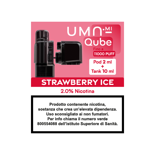 QUBE POD + TANK  STRAWBERRYICE 20